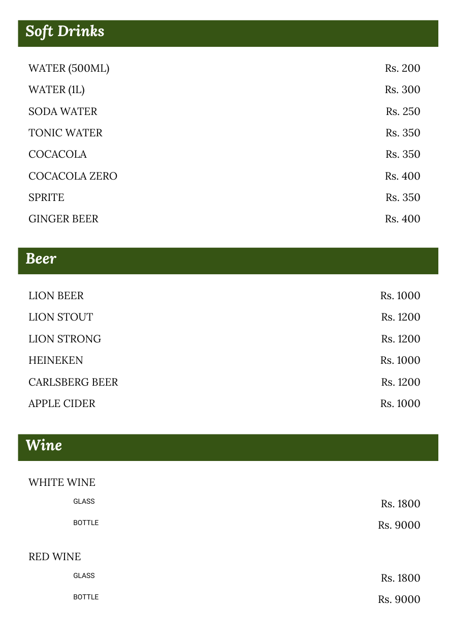 Soft Drinks and beer